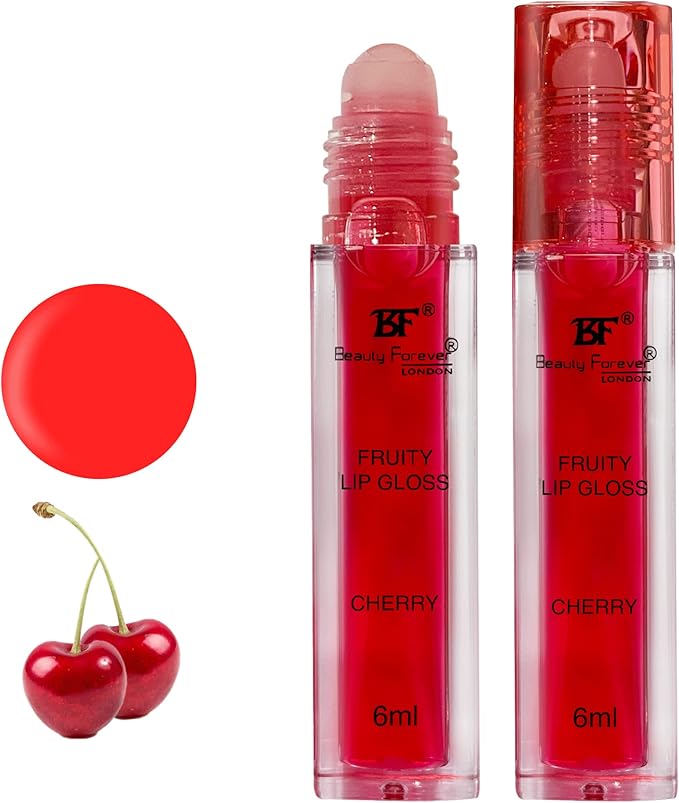 Beauty Forever Fruity Roll on Lip Gloss, Moisturising & Hydrating 4ml
