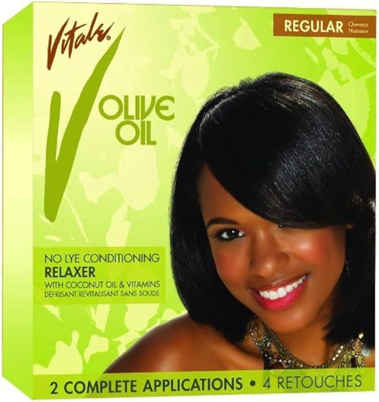 Vitale Hair Straghtening Olive Oil Relaxer Kit 2-Count