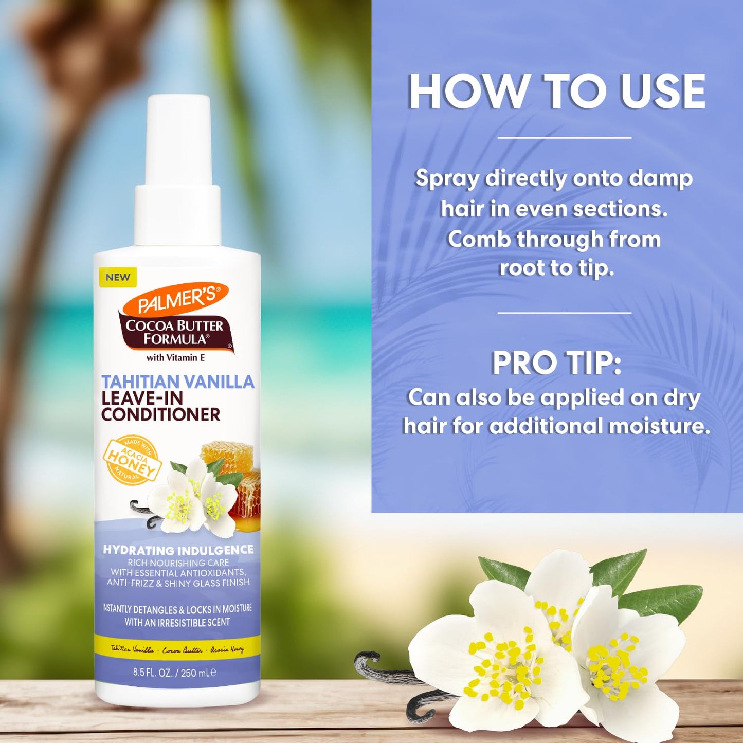 Palmer's Tahitian Vanilla Leave-In Conditioner with Cocoa Butter 8.5 Oz