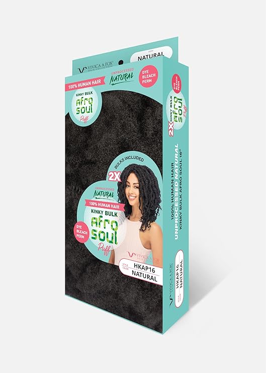 Vivica A Fox HKAP, Human Hair Afro Puff Curl Kinky Bulk