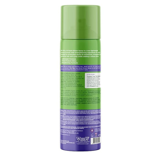 ORS Olive Oil Braid Sheen Spray with Lavender, Acai & Biotin for Hair & Scalp Nourishment 10oz