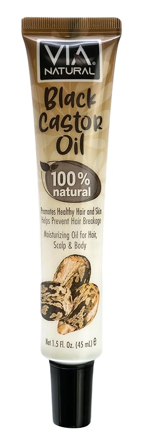 Via Natural Black Castor Oil 100% Tube