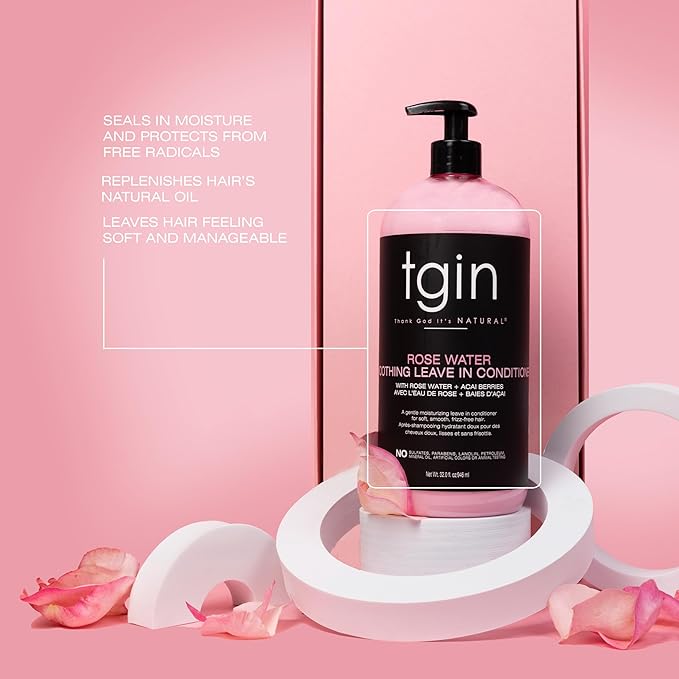 Tgin Rose Water Smoothing Leave-In Conditioner -12oz - product detail | CC Hair & Beauty