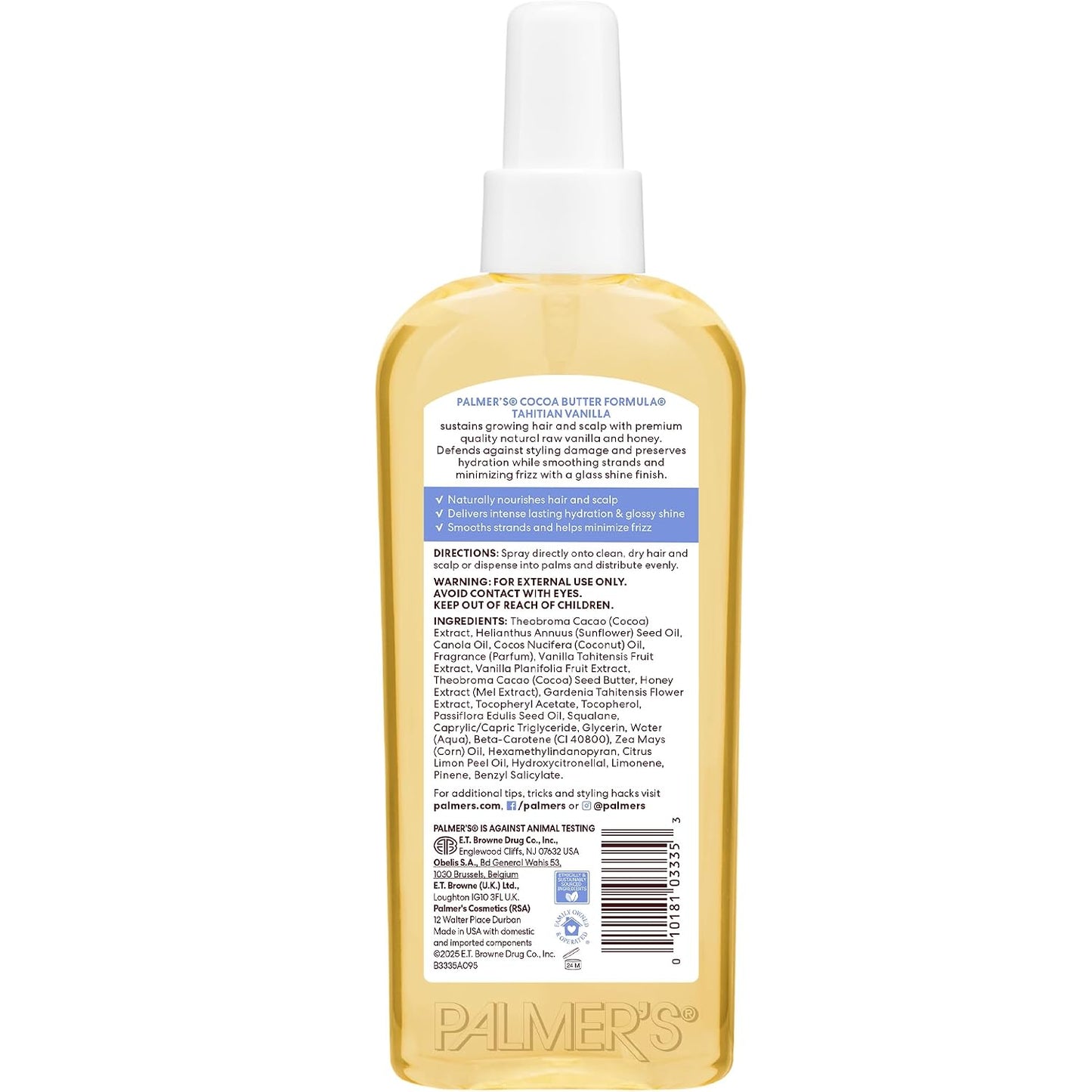 Palmer's Tahitian Vanilla Hair & Scalp Oil with Cocoa Butter 5.1 Fl Oz