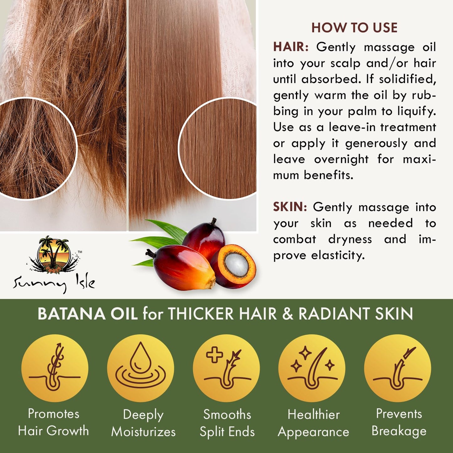 Sunny Isle 100% Raw & Pure Batana Oil 4oz