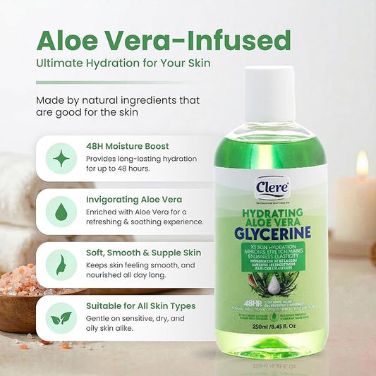 Clere Hydrating Aloe Vera Glycerine 250ml