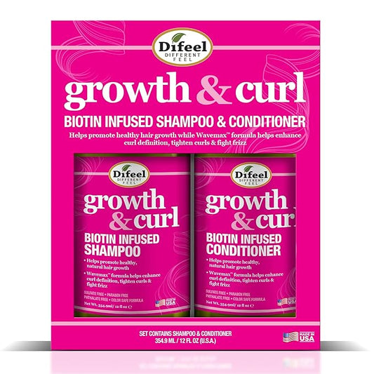 Difeel Biotin Shampoo & Conditioner 12oz Gift Set