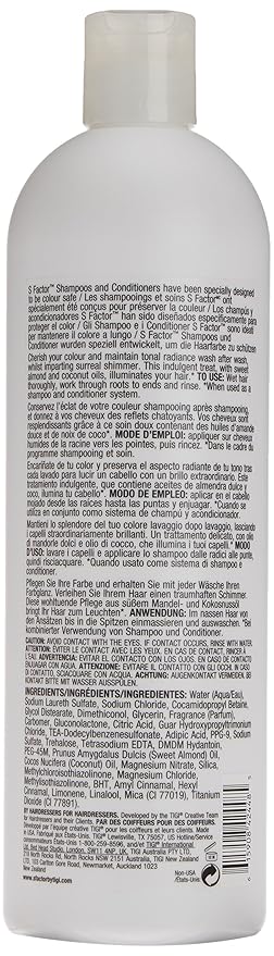 TIGI S Factor True Lasting Color Shampoo, 25.36 oz
