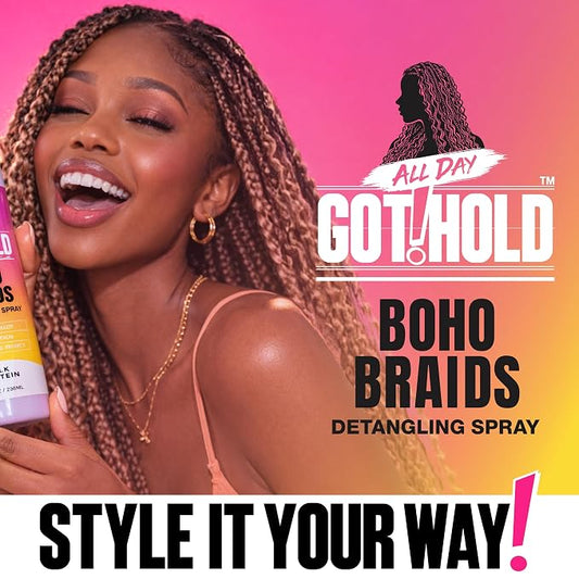 All Day Got Hold Boho Braids Leave In Detangling Spray 8.5oz
