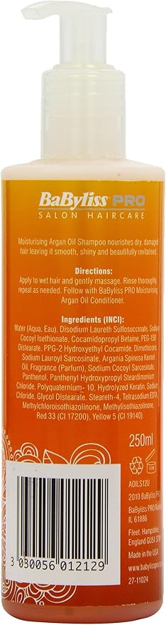 Babyliss Pro Argan Oil Deep Moisturising Shampoo 250ml