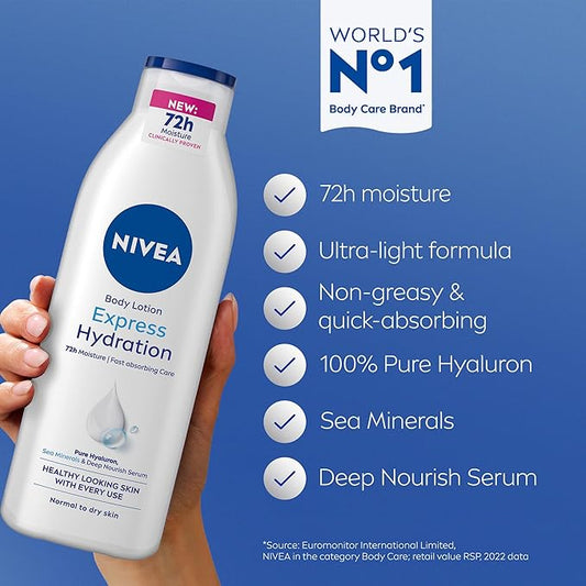 NIVEA Express Hydration Body Lotion, 250 ml