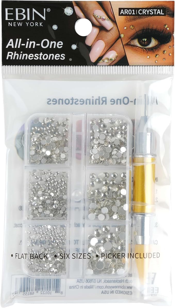 EBIN NEW YORK 3D Nail All-In-One Rhinestones - Crystal