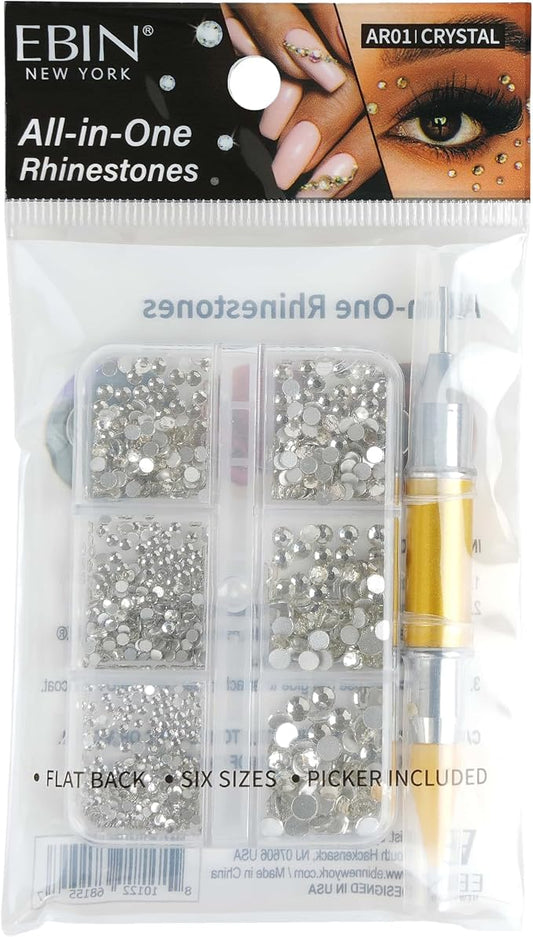 EBIN NEW YORK 3D Nail All-In-One Rhinestones - Crystal
