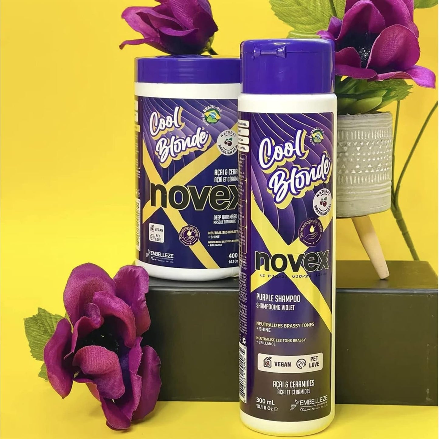 Novex Cool Blonde Purple Toning Shampoo 10.1oz