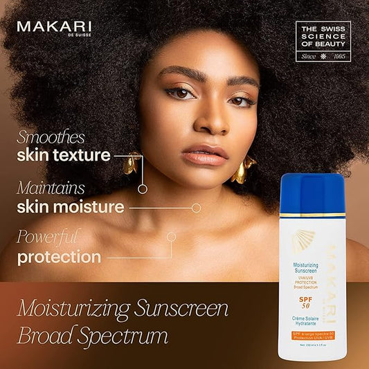 MAKARI Moisturizing Sunscreen Broad Spectrum SPF 50, 5.1 fl oz