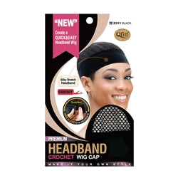 Qfitt HeadBand Crochet Wig Cap 5311