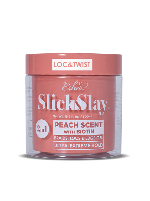 Esha Slick N Slay 2-IN-1 Peach Scent With Biotin Braid & Edge Gel
