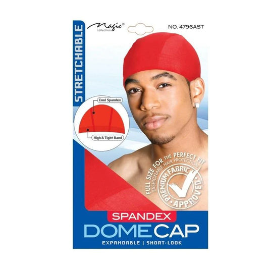 Magic Collection Spandex Dome Cap White 4796AST