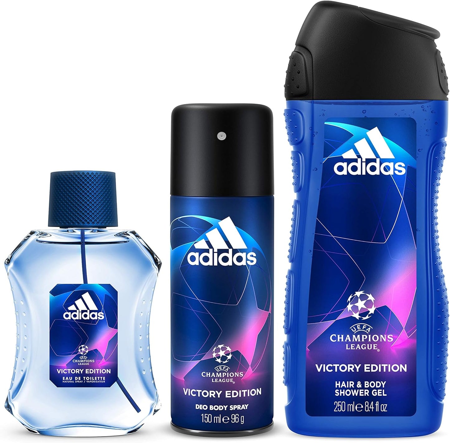 Adidas Uefa Champions League Goal Eau De Toilette (100ml) Edt 100 Ml + Shower Gel 250 Ml - 3616305458247