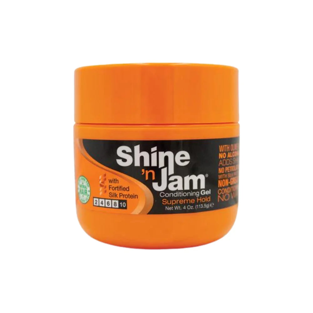 Ampro Shine ’n Jam Conditioning Gel Supreme Hold For Braids 4oz