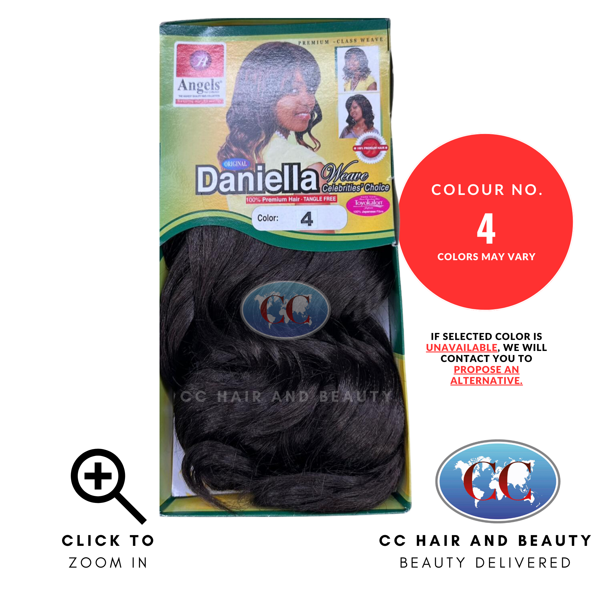 Angels Daniella Weave Celebrities Choice 100% Premium Hair - Tangle Free- colour 4