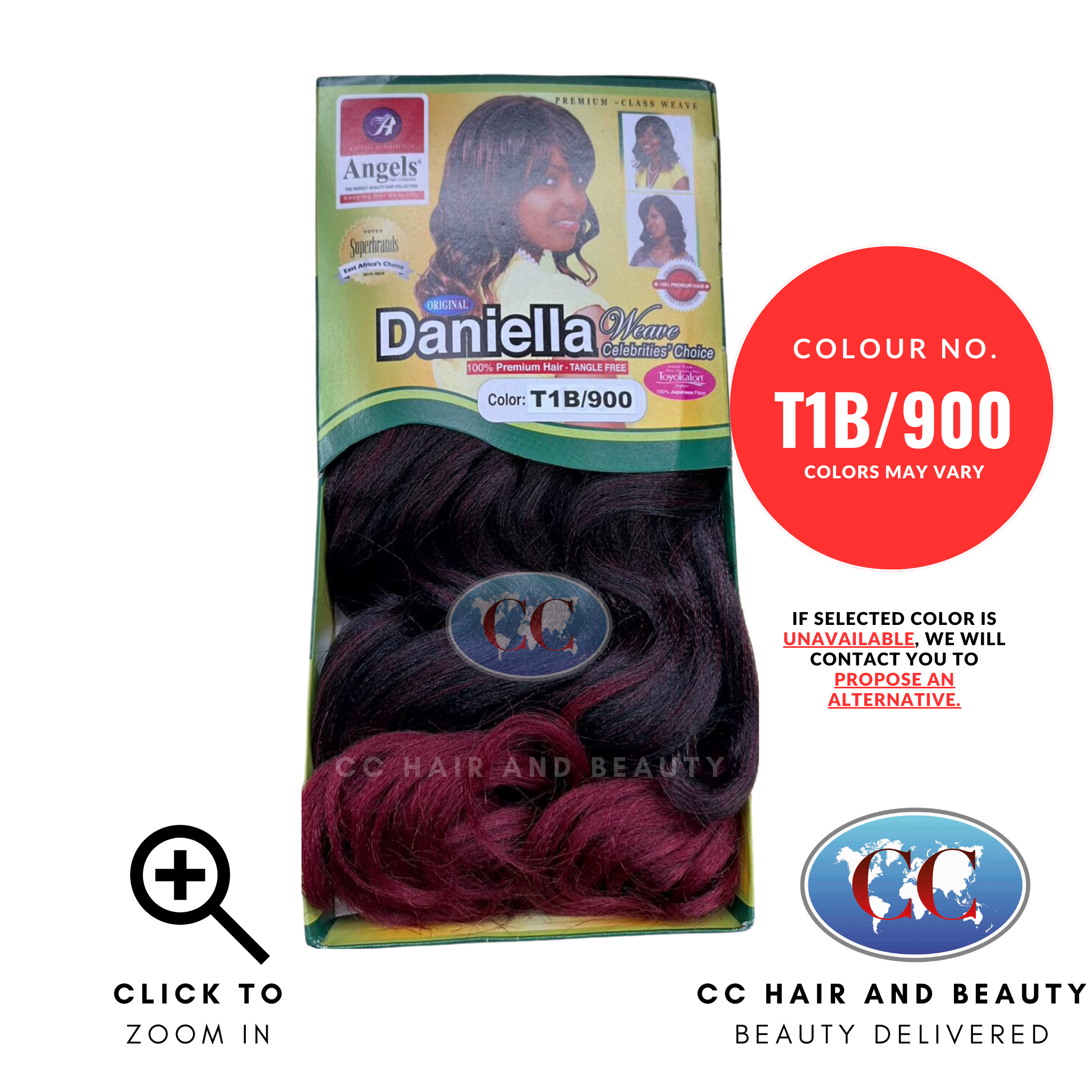 Angels Daniella Weave Celebrities Choice 100% Premium Hair - Tangle Free- colour T1B/900