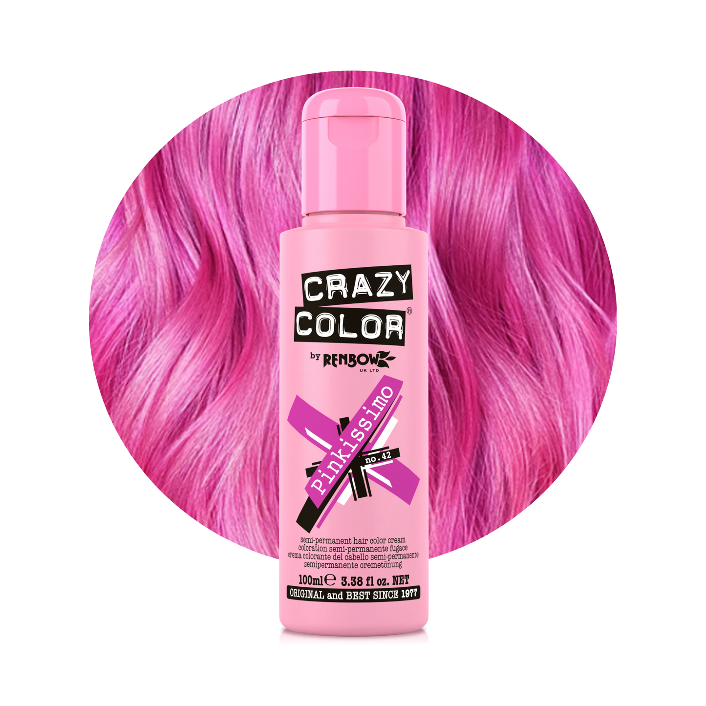 Crazy Color Pinkissimo Semi-Permanent Hair Dye 100ml