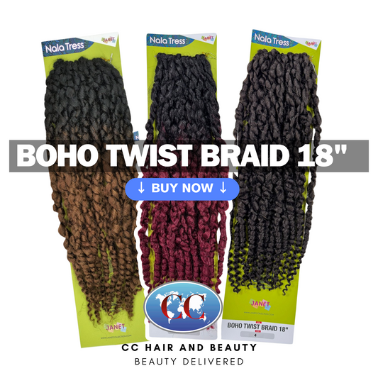 Janet Collection Nala Tress Synthetic Crochet Braids - Boho Twist Braids 18"