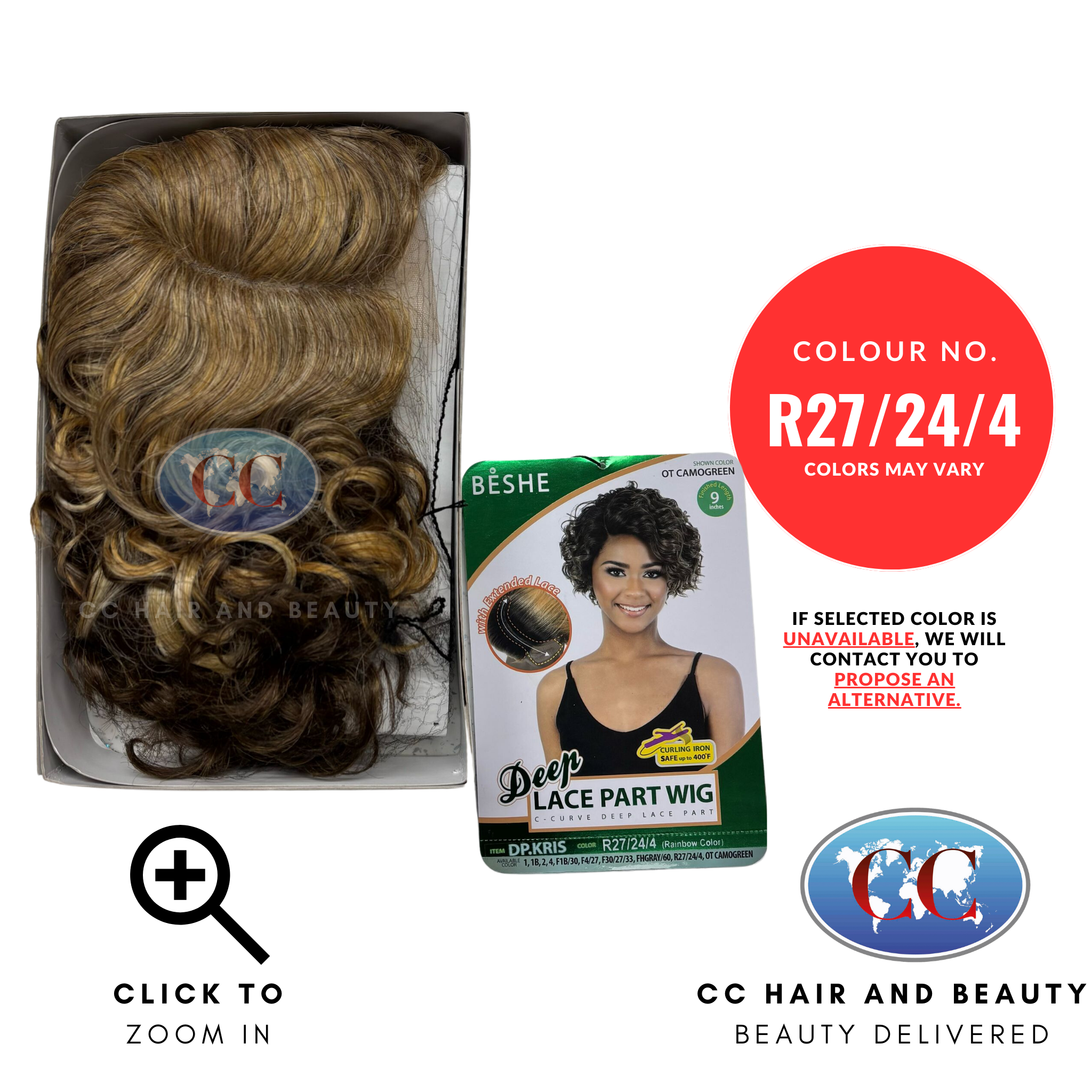 Beshe Synthetic C- Curve Deep Lace Part Wig - DP.KRIS