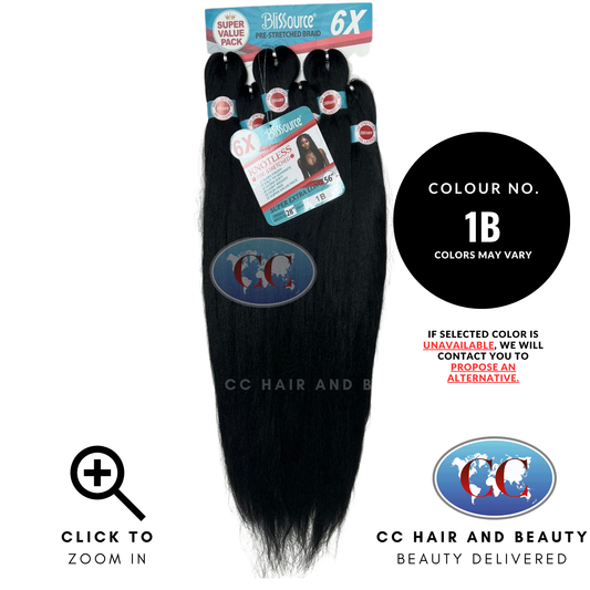 Blissource Pre Stretched Braid Super Value Pack 6x 56"-1B