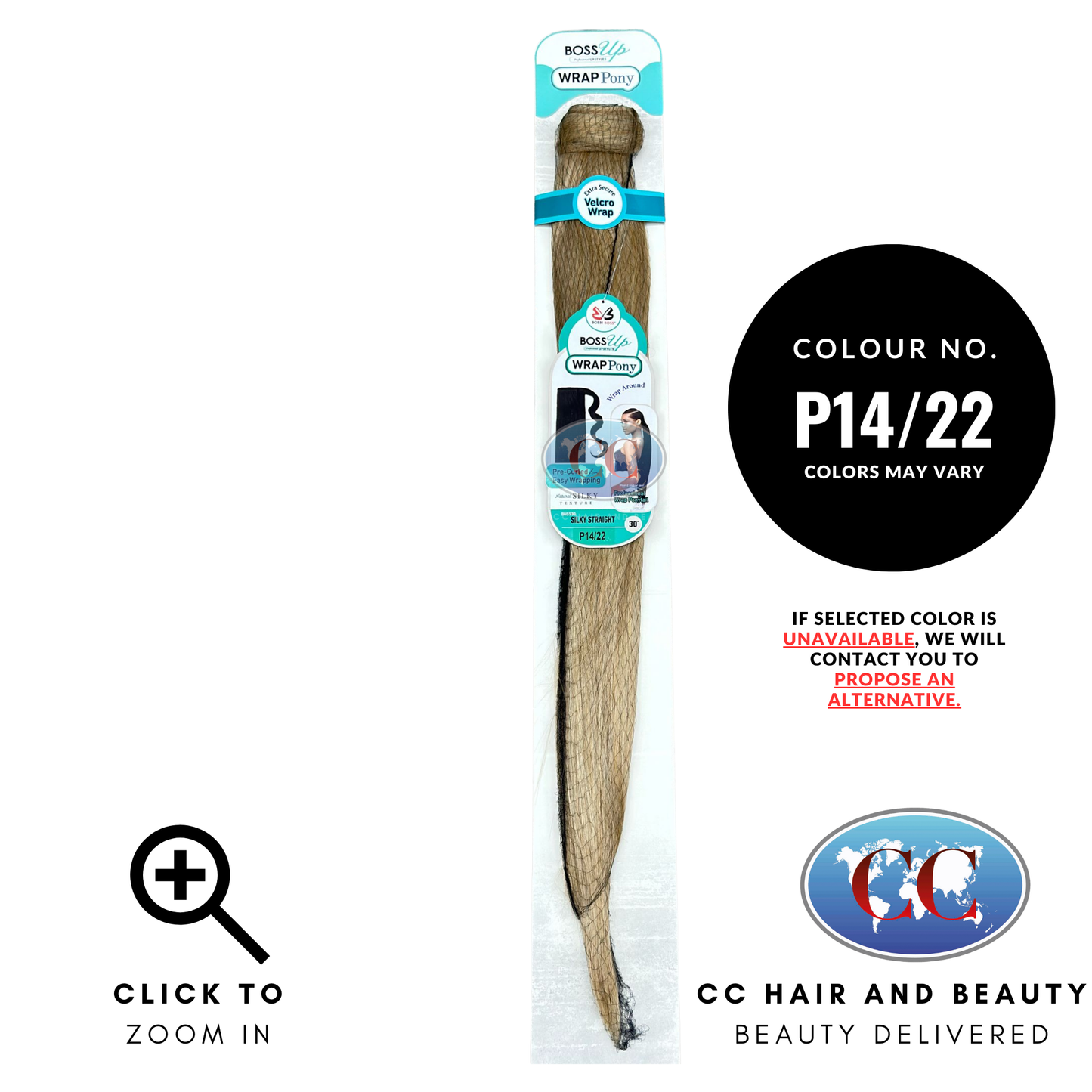 Bobbi Boss Boss up Silky Straight Wrap Ponytail 30"-Colour P14/22