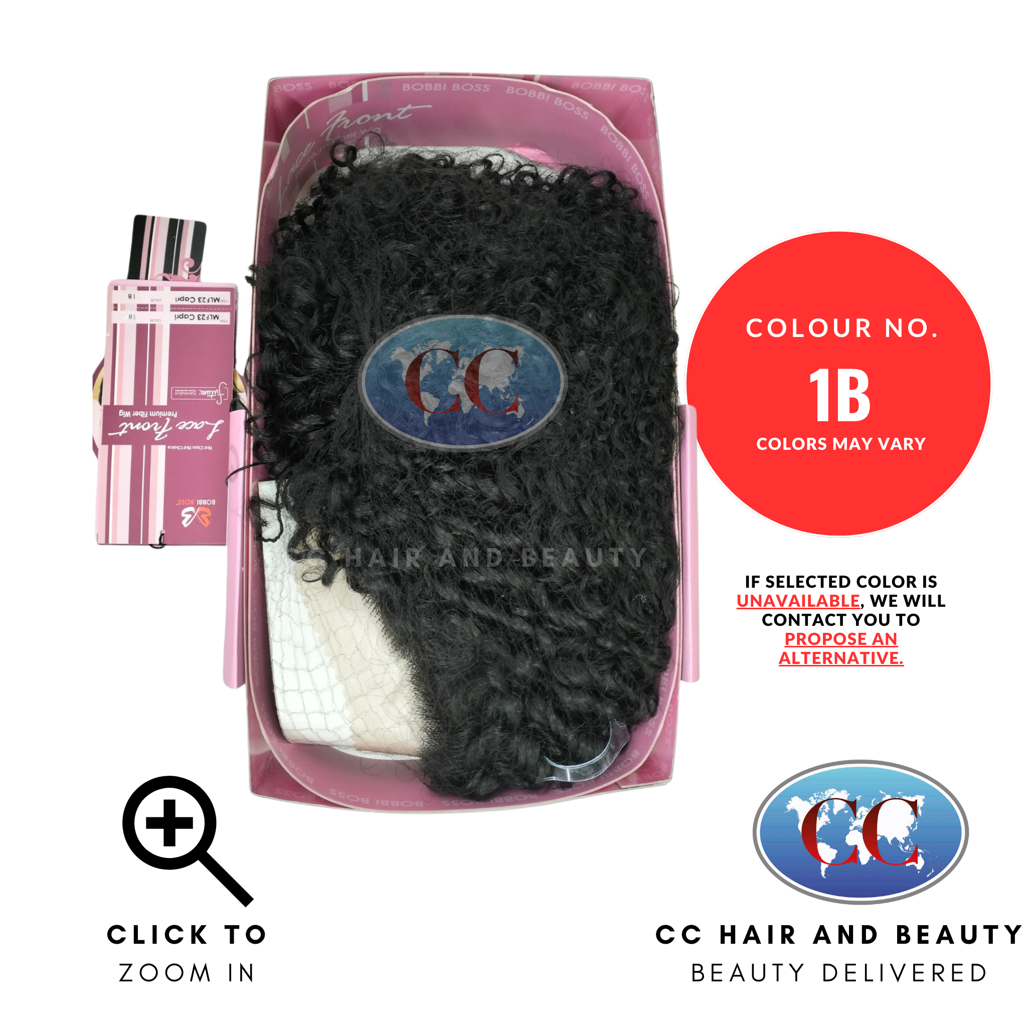 Bobbi Boss Synthetic Lace Front Wig - MLF23 Capri-Colour 1B