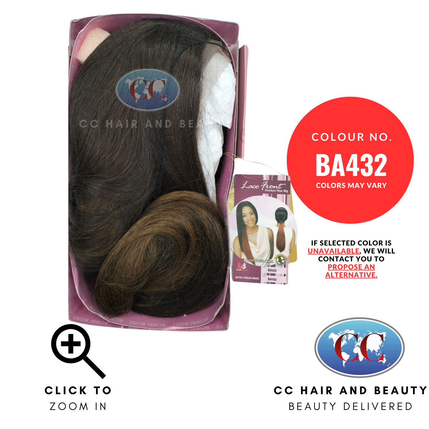 Bobbi Boss Synthetic Lace Front Wig - MLF55 Virgin White-colour BA432
