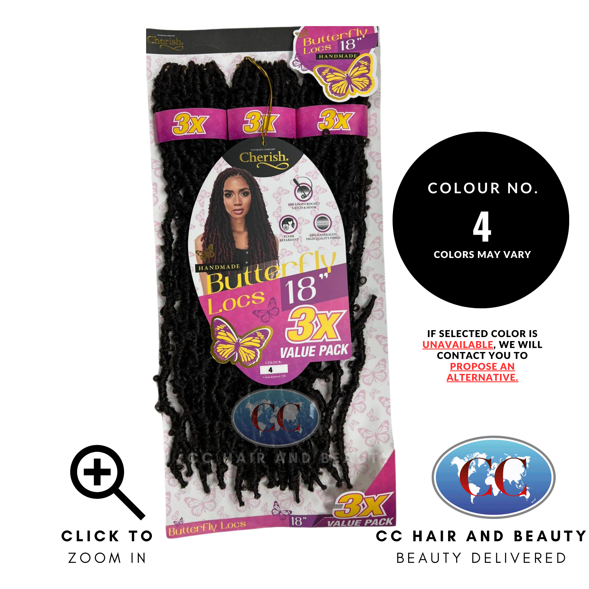 Cherish Butterfly Locs Crochet Hair 18” 3x Value Pack-colour 4