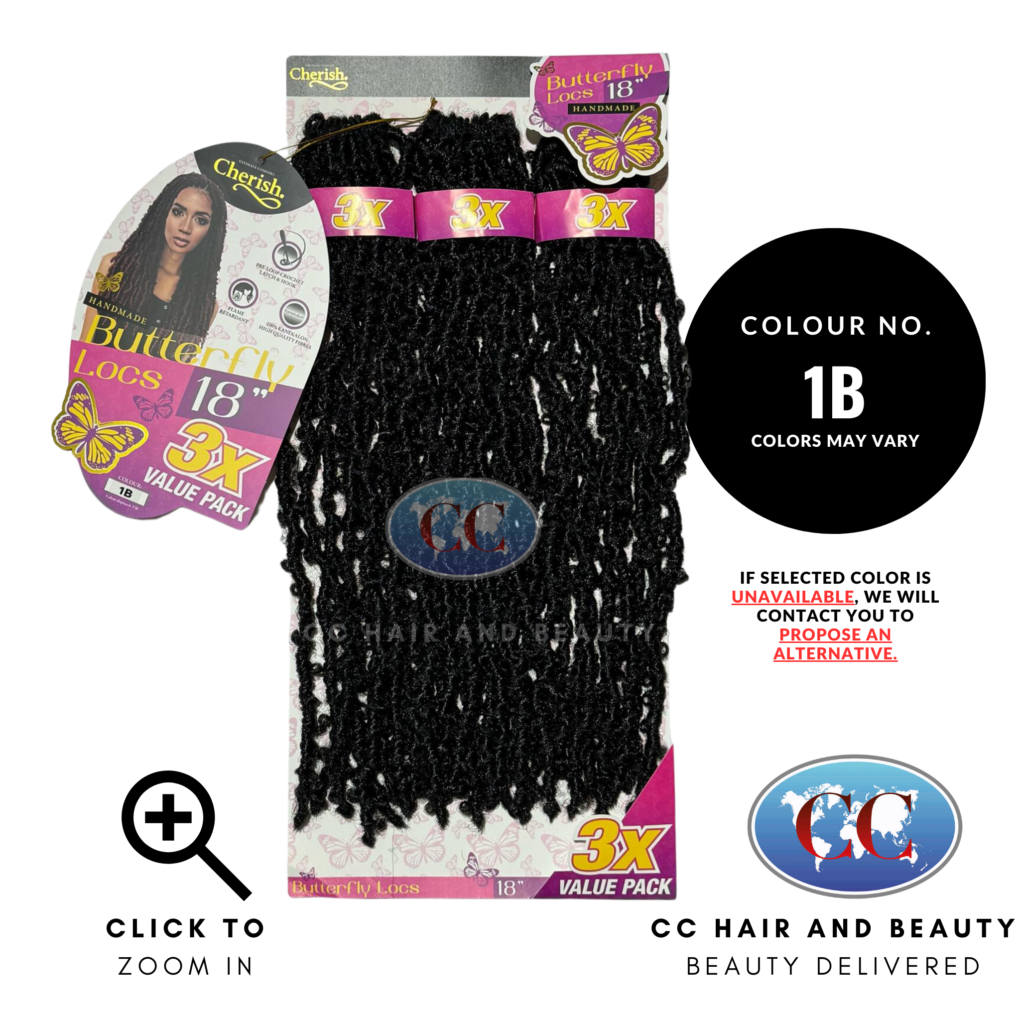 Cherish Butterfly Locs Crochet Hair 18” 3x Value Pack