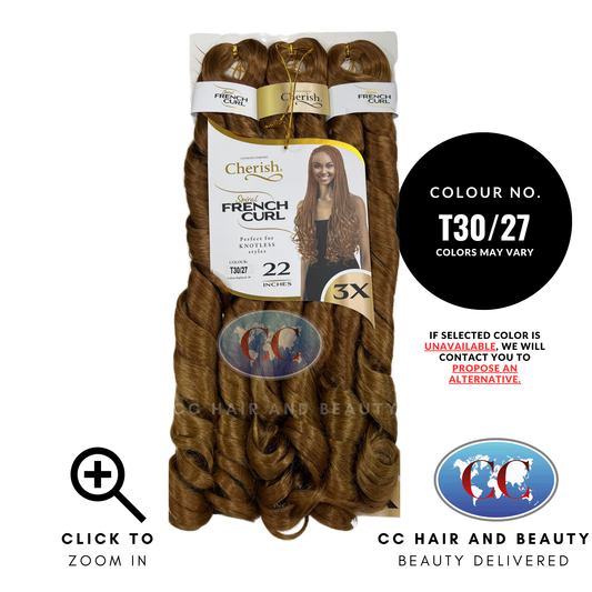 Cherish Spiral French Curl 3x Braid Pre Stretched 22''-colour T30/27