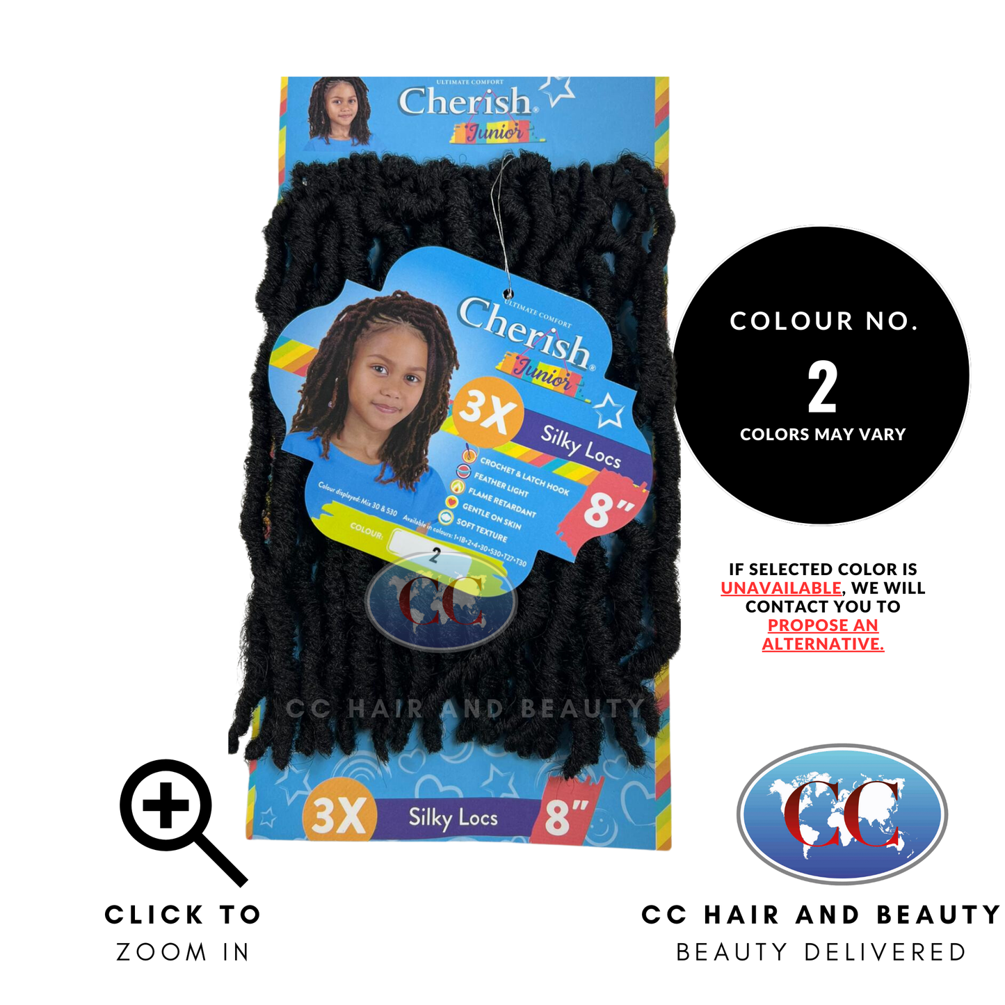Cherish Synthetic Junior Kids Crochet Braid Hair - Silky Locs 8''