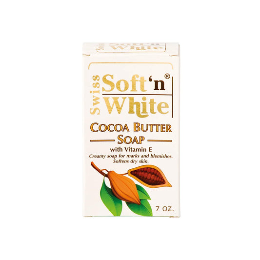 Soft’n White Swiss Cocoa Butter Soap with Vitamin E | For Dry Skin