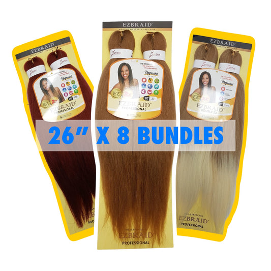 Spetra Ez Braid Pre-Stretched Braiding Hair - 26" x 8 Bundles