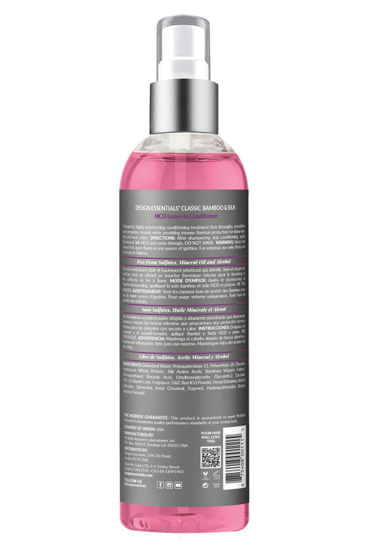 Design Essential Bamboo & Silk HCO Leave-In Conditioner 8oz