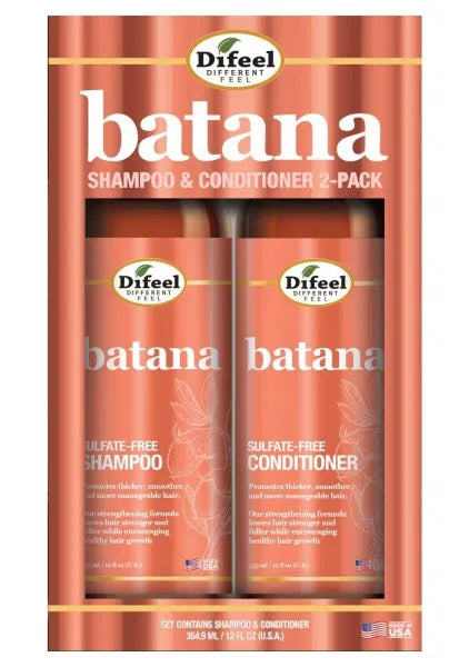 Difeel Different Feel Batana Sulfate Free Shampoo & Conditioner 2- Pack 12oz