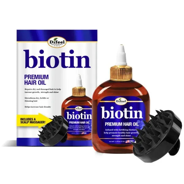 Difeel Biotin Hair Oil 7oz + Massager