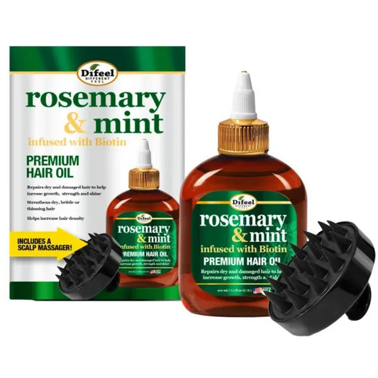 Difeel Rosemary Mint Strenghtening Hair Oil 7oz + Massager