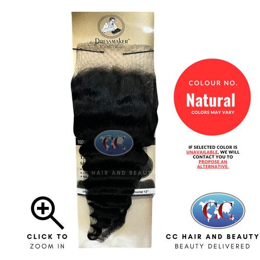Dressmaker Prestige 13*4 Lace Frontal Free Part Closure - Deep Wave Natural Color-size 12''
