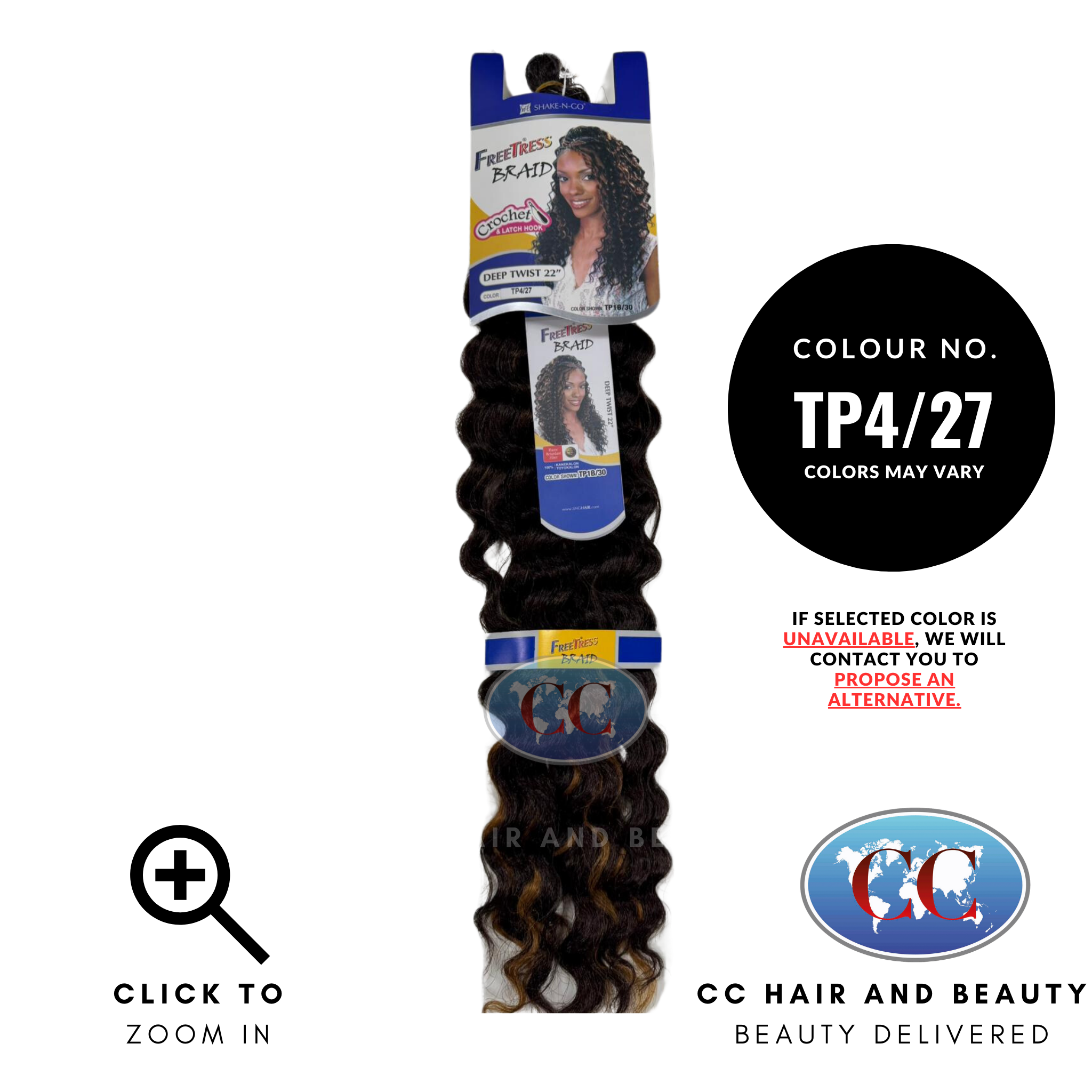 Freetress Synthetic Braid - Deep Twist 22"-colour TP4/27