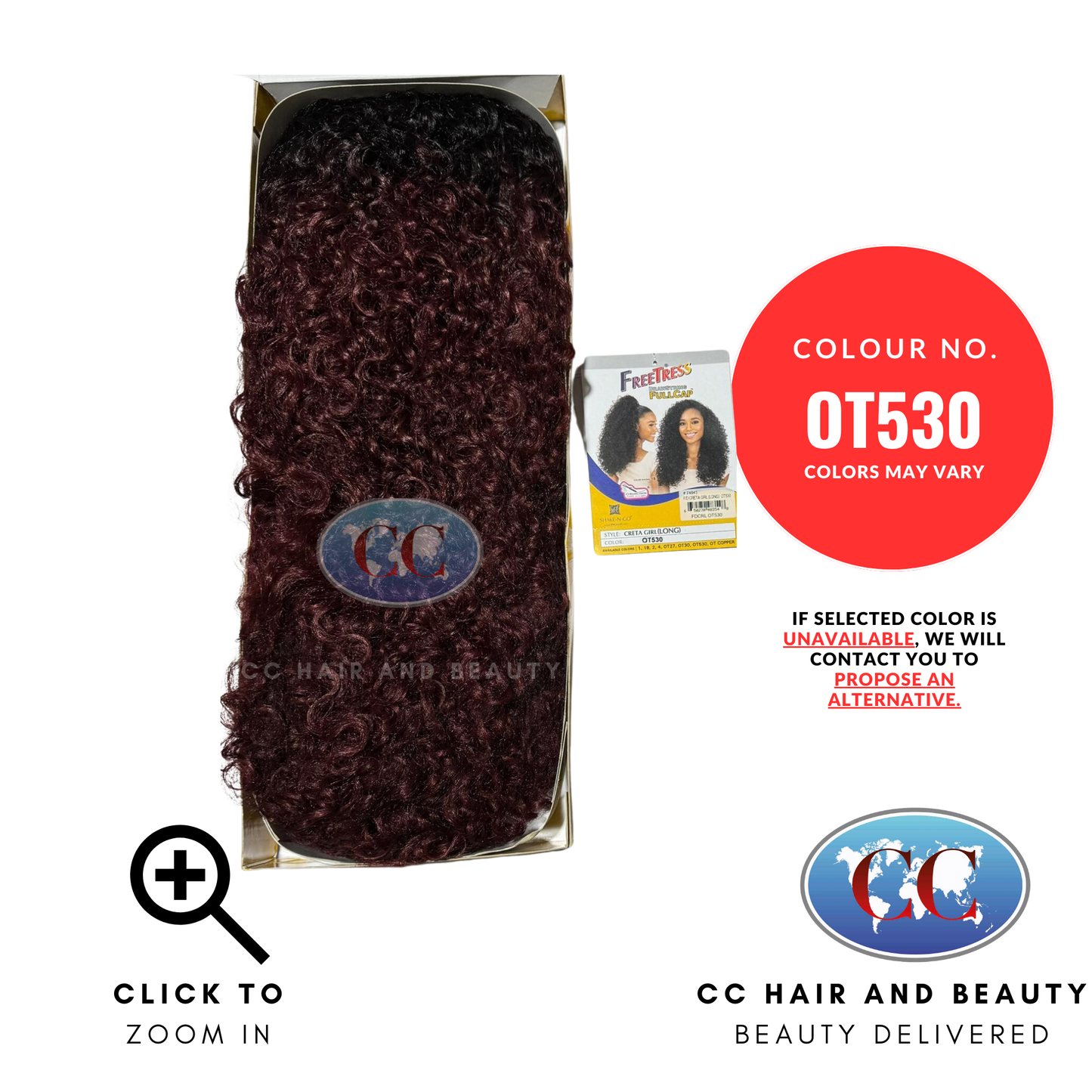 Freetress Synthetic Drawstring Full cap - Creta Girl (Long)-Colour OT530