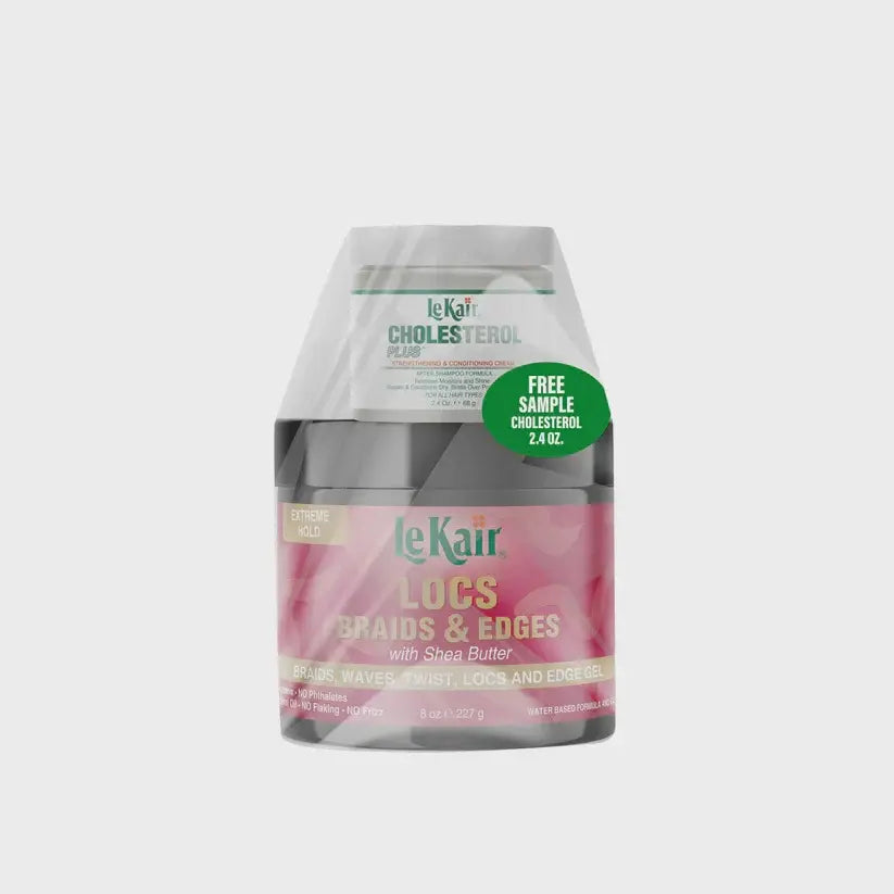 LeKair Extreme Hold Shea Butter Locs Braids & Edges Gel 8oz