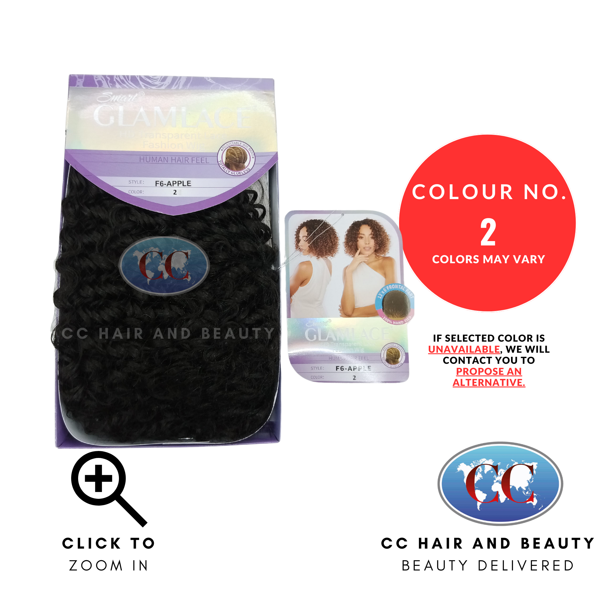 Smart Glamlace HD Transparent 13x6 Lace Fashion Wig Apple- colour 2