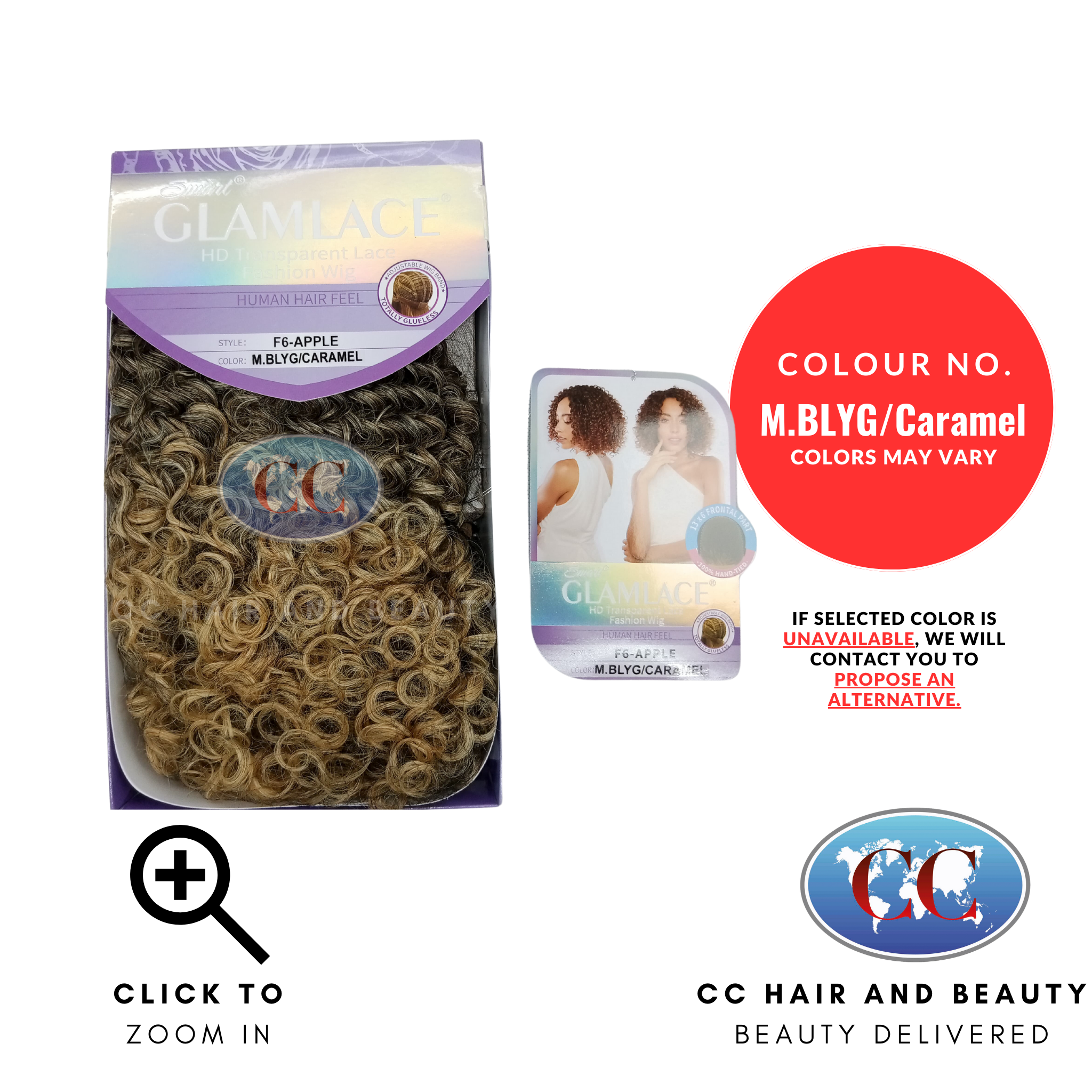 Smart Glamlace HD Transparent 13x6 Lace Fashion Wig Apple- colour M.BLYG/Caramel