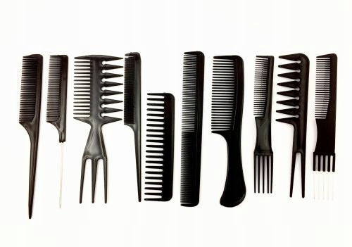 Professional 10 Pieces Comb Kit Black